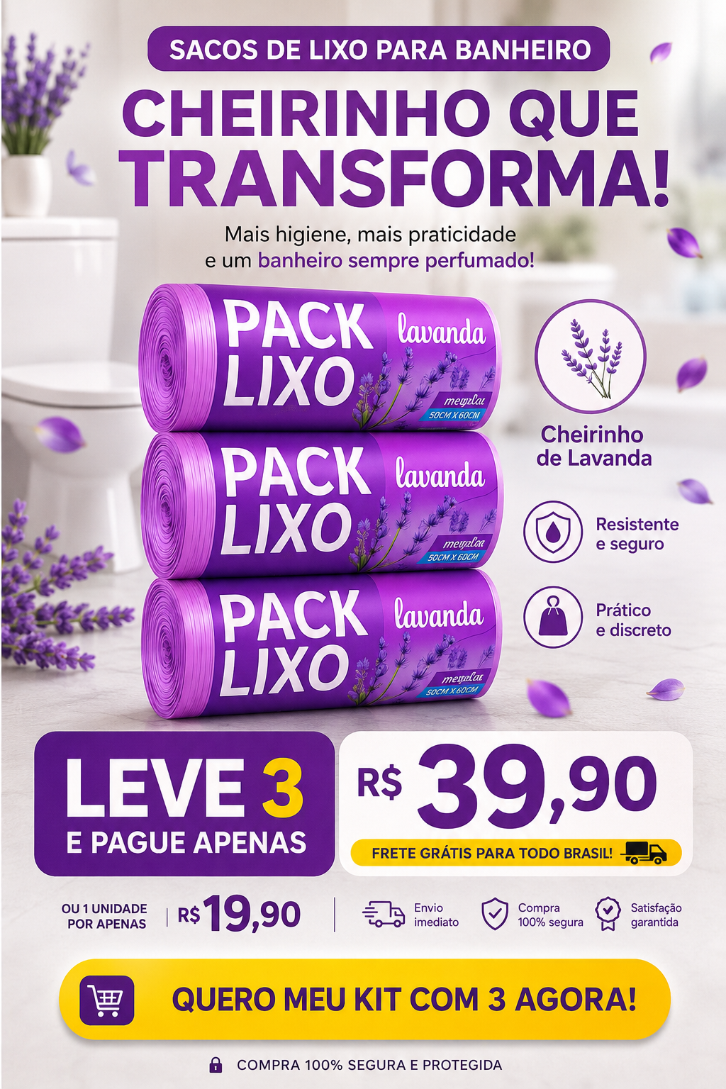 Saquinho perfumados com Cheirinho de lavanda – Oferta especial de 80% OFF 🎁
