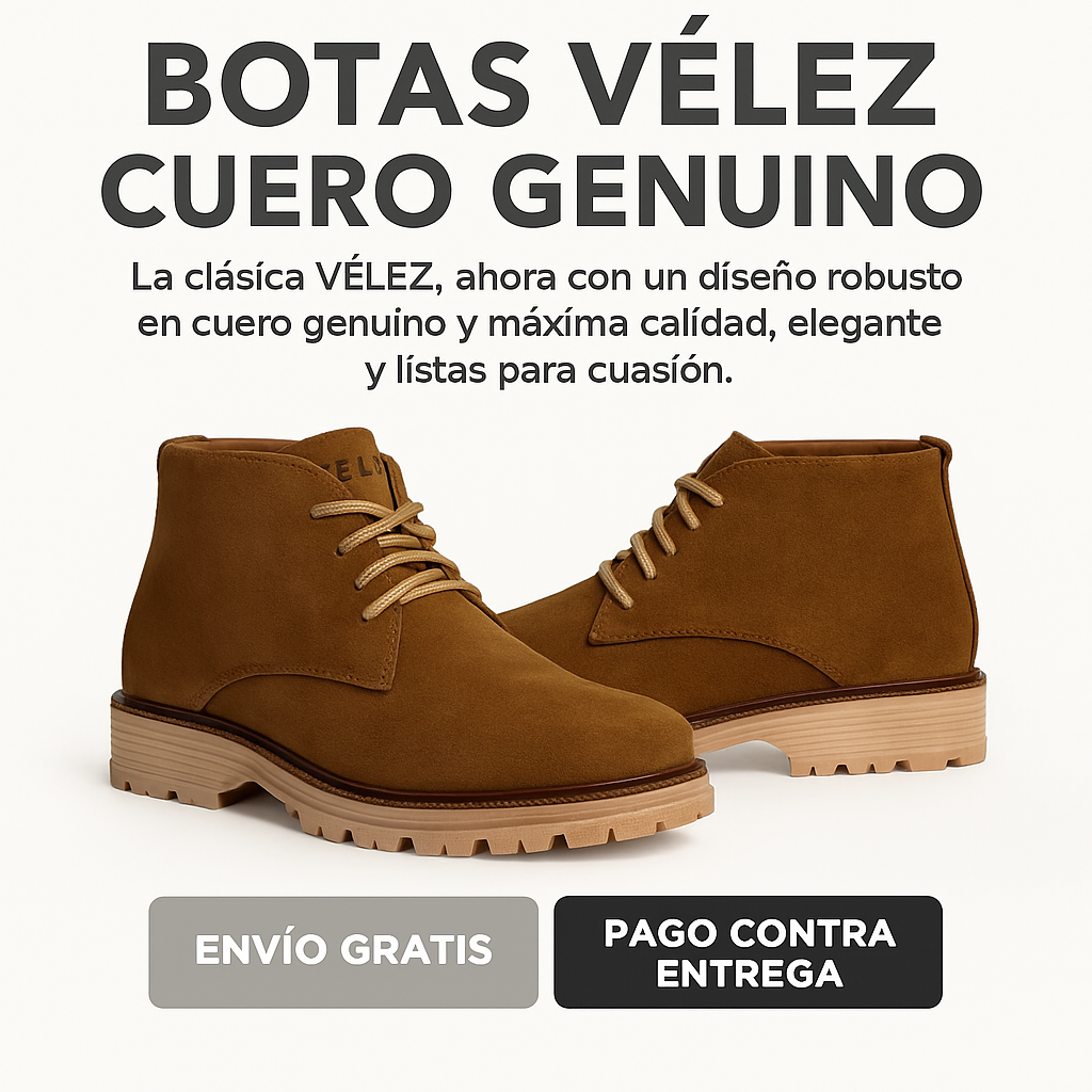 🔥 OFERTA SOLO HOY 🔥 BOTIN VLZ CLÁSICO DE CUERO GENUINO PREMIUM